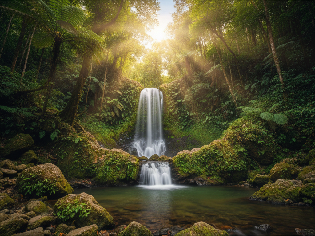 Air Terjun Hutan Tropis