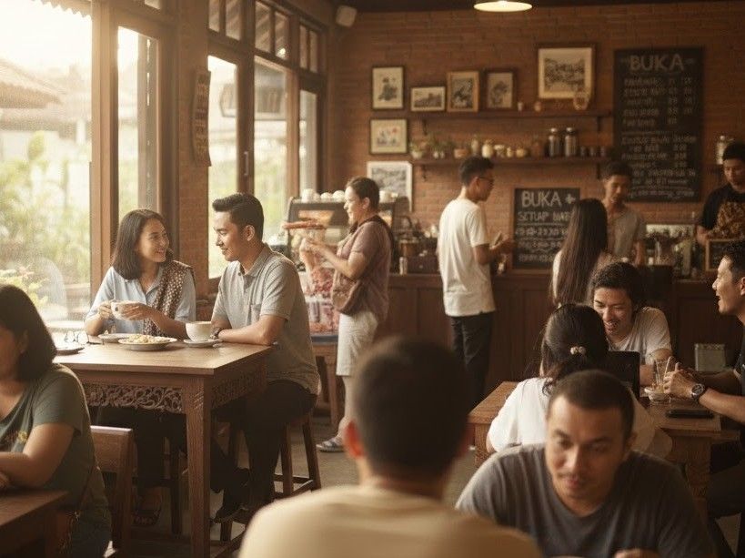 uasana santai di Tempo Dulu Kopi yang buka setiap hari