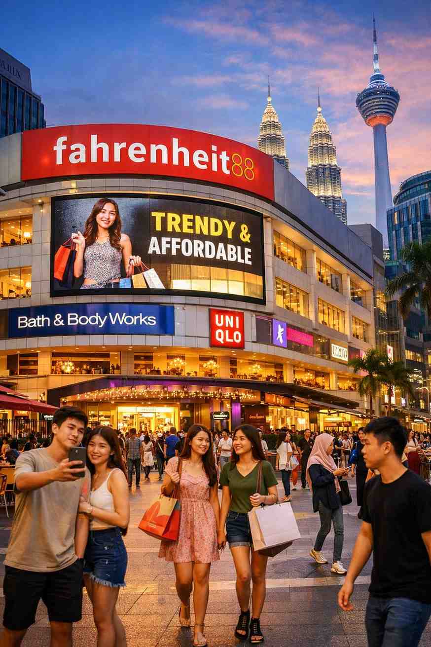 Fahrenheit88 shopping mall di Bukit Bintang Kuala Lumpur