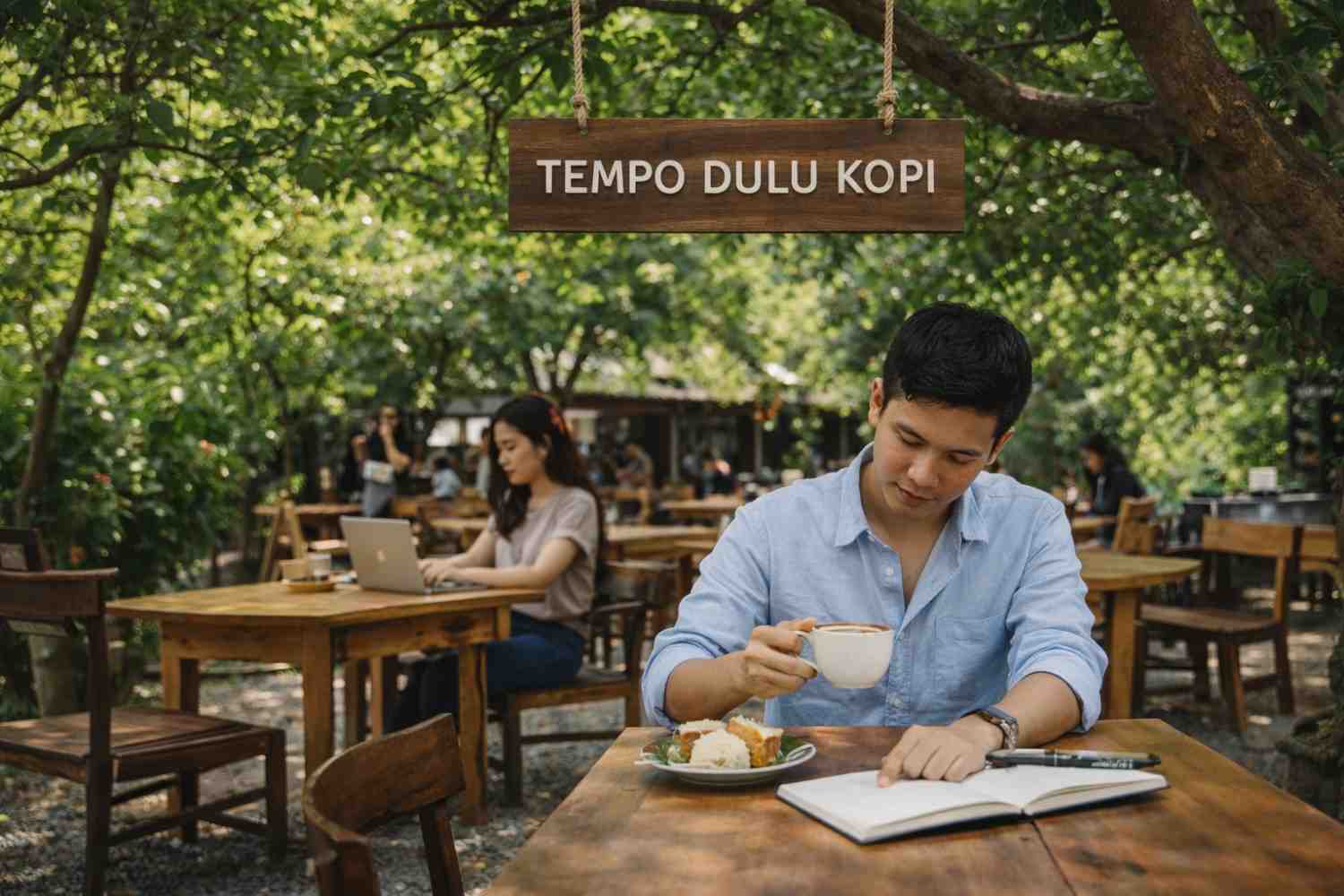 suasana tenang di tempo bali kopi, cocok untuk belajar atau berkerja