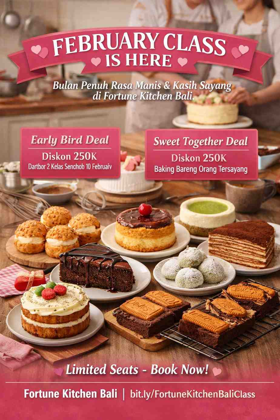 kelas baking februari di fortune kitchen bali