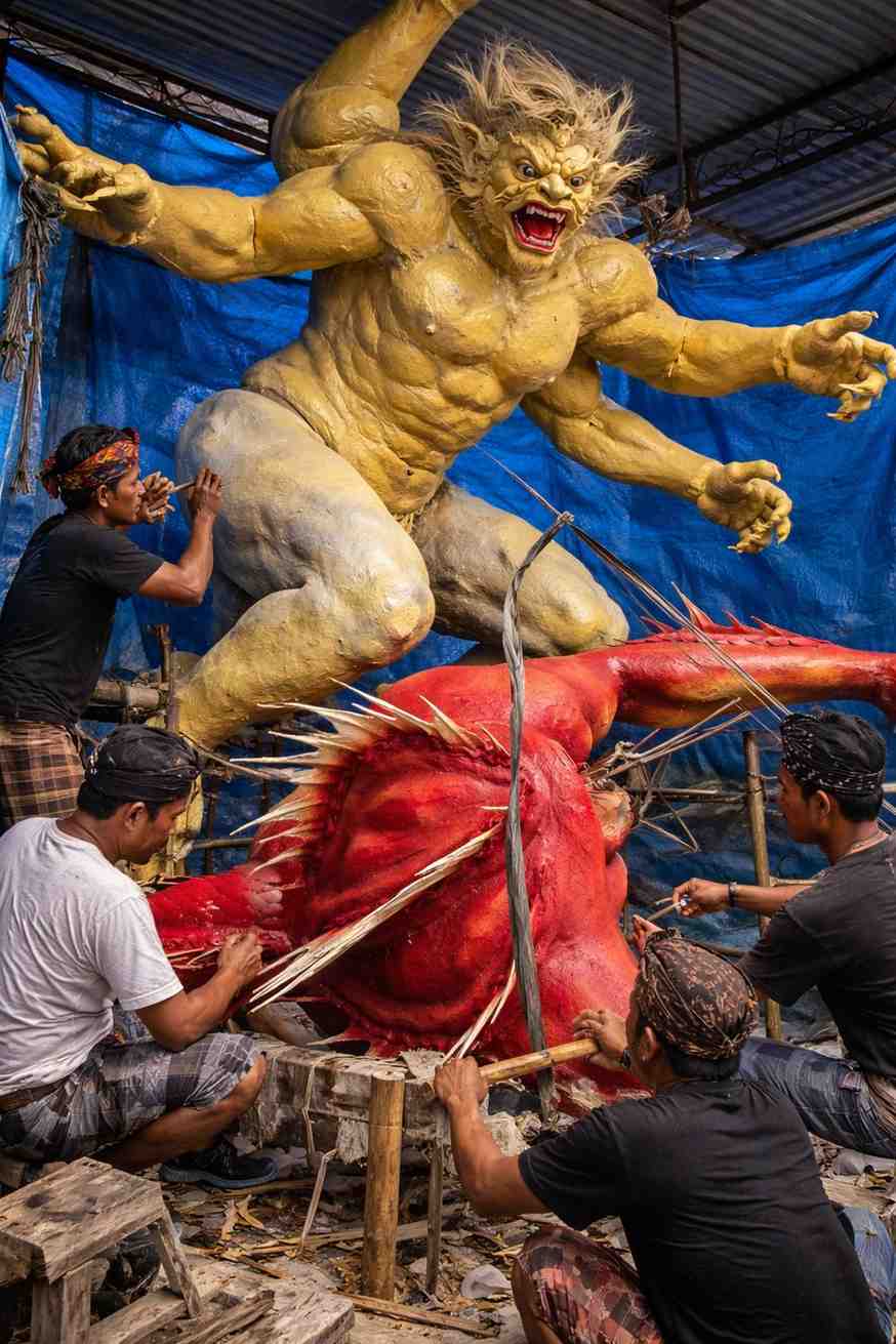 Proses Ogoh-ogoh Banjar Kaja Tempekan Kubu Delod Tukad Sesetan 2026