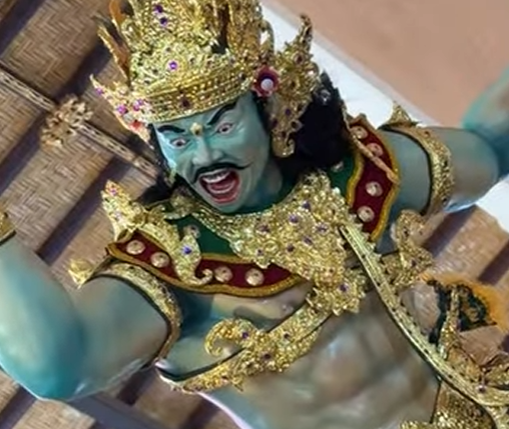 Suasana penilaian ogoh-ogoh Zona 7 Kabupaten Badung di Banjar Wanagiri pada 19 Februari 2026