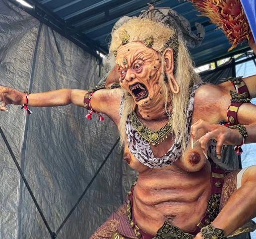 Suasana Penilaian Ogoh-Ogoh Zona 3 Kabupaten Badung 2026 di Banjar Jeroan Desa Adat Kekeran Kecamatan Mengwi