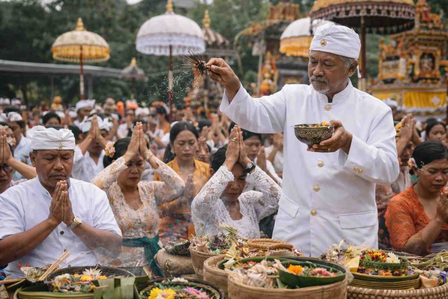 Upacara adat masyarakat Bali sebagai bagian dari tradisi yang masih dijaga
