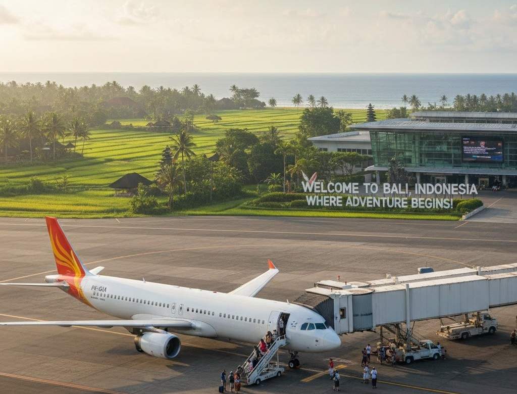 Pemandangan Bali saat kedatangan wisatawan sebagai awal liburan