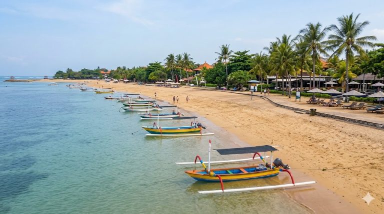 Pantai Semawang Sanur Bali di Pagi Hari dengan Suasana Tenang ...